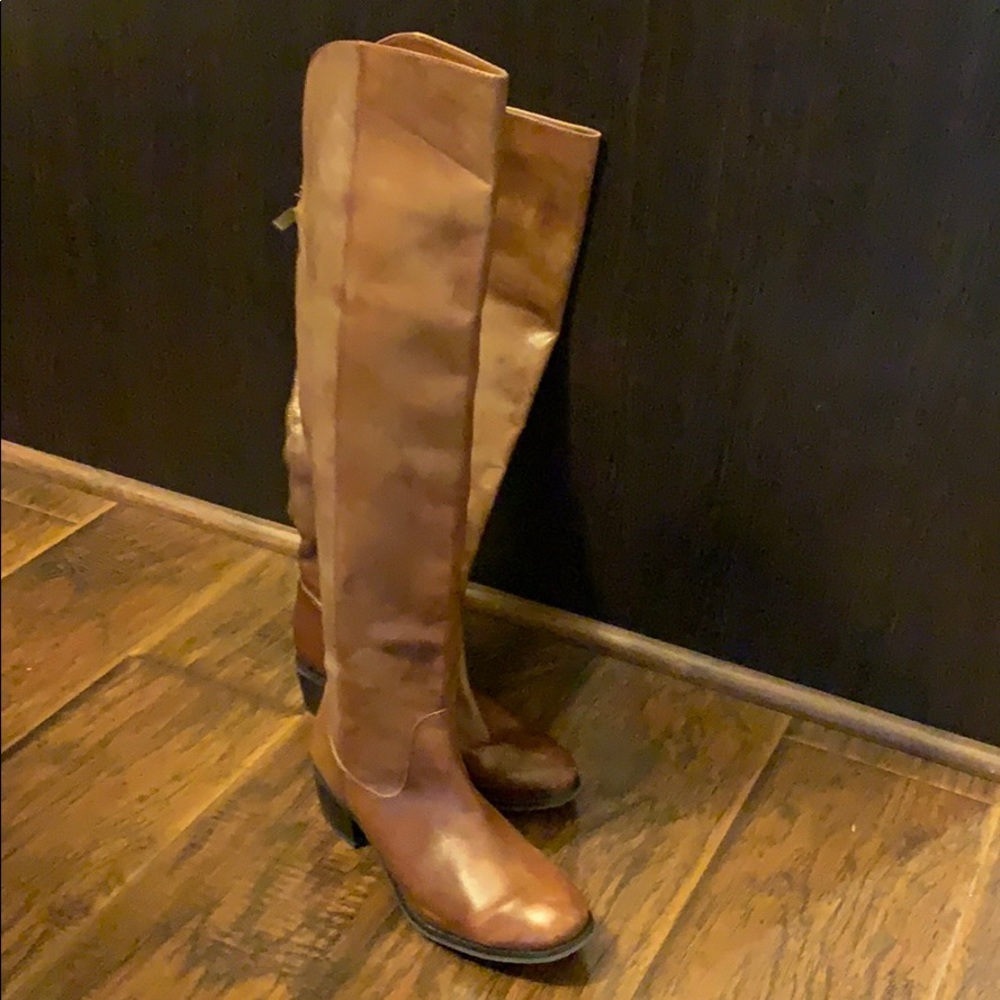 INC over the knee leather boots